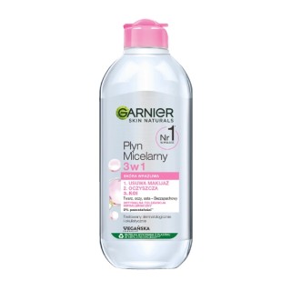 Garnier Skin Naturals Płyn micelarny 3w1 Skóra wrażliwa 400 ml