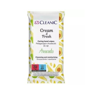 Серветки для рук Cleanic Cream & Fresh Avocado 15 шт. Серветки для рук Cleanic Cream & Fresh Avocado 15 шт.